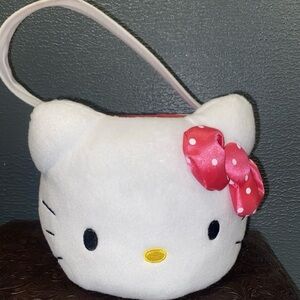Hello Kitty Spring Easter Egg Pail Basket 2017 Pink Plush Beautiful Clean Rare